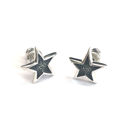 Star studs silver earring with oxidize