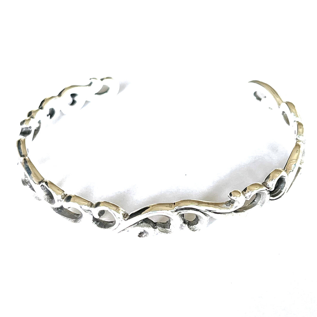 Thorns silver bangle