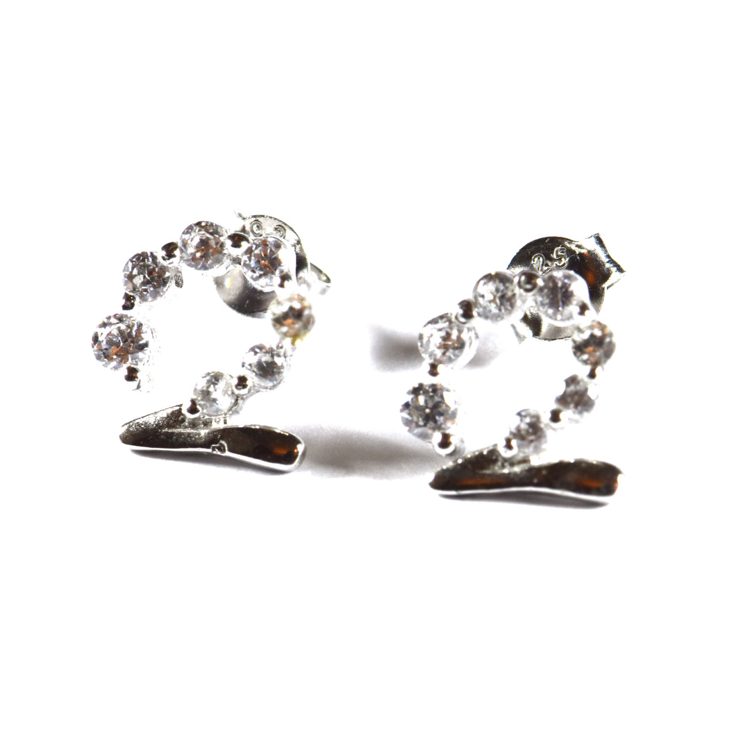 2 silver earring
