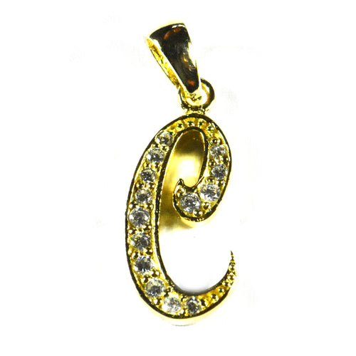 C silver pendant with 18K gold plating