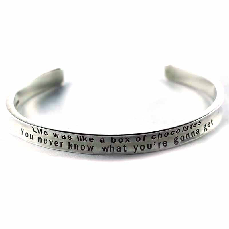 Life was like a box of chocolates.... silver bangle