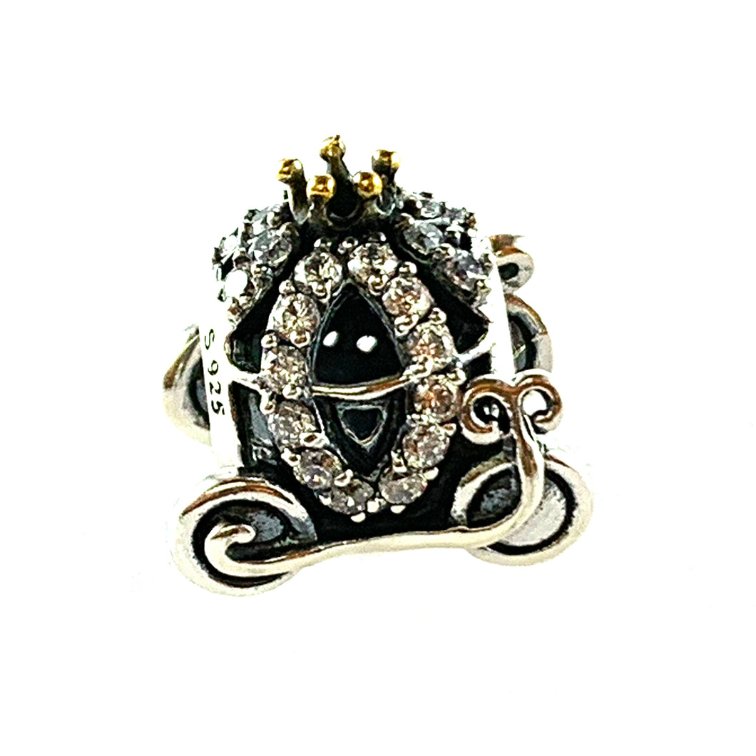 Pumpkin car silver beads