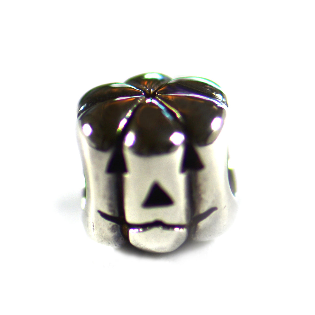 Pumpkin silver beads
