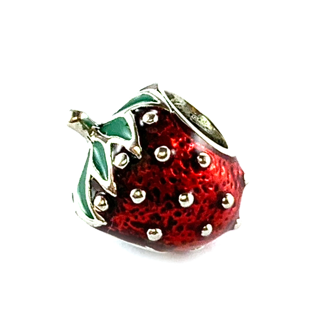 Strawberry silver beads