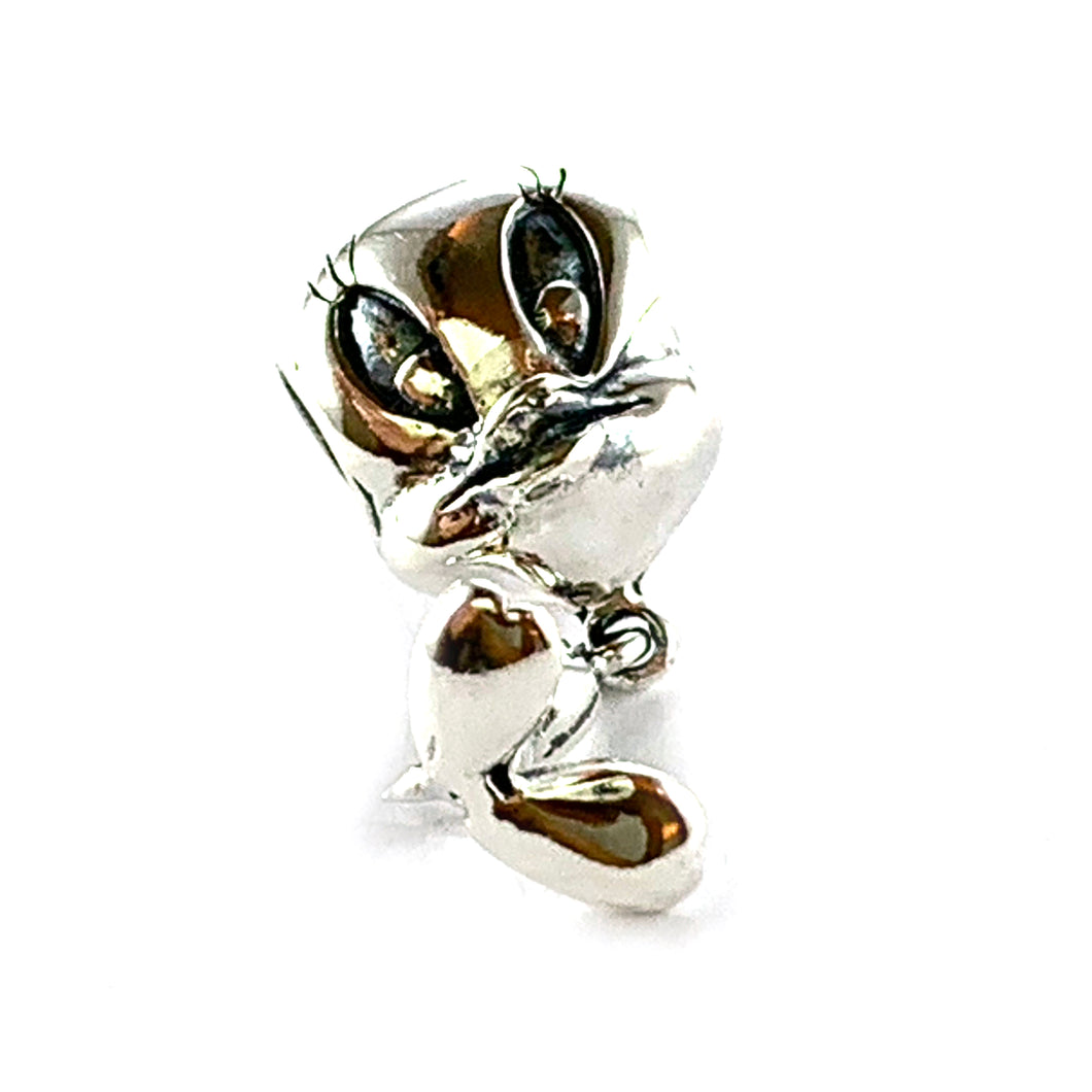 Tweety Bird silver beads