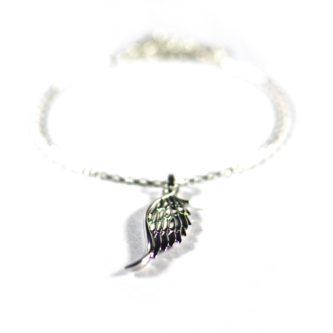 Wing silver necklace