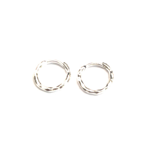 Art silver circle earring