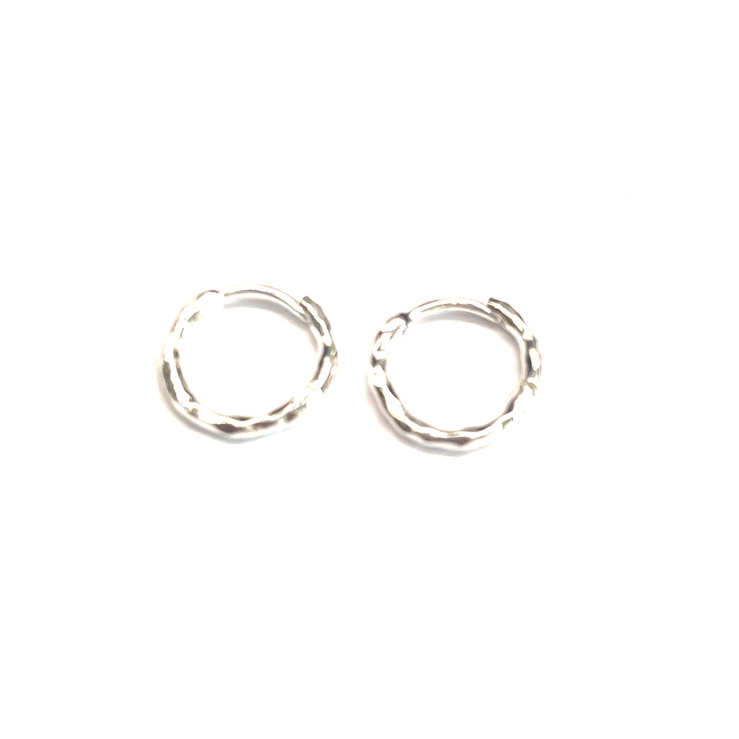 Art silver circle earring
