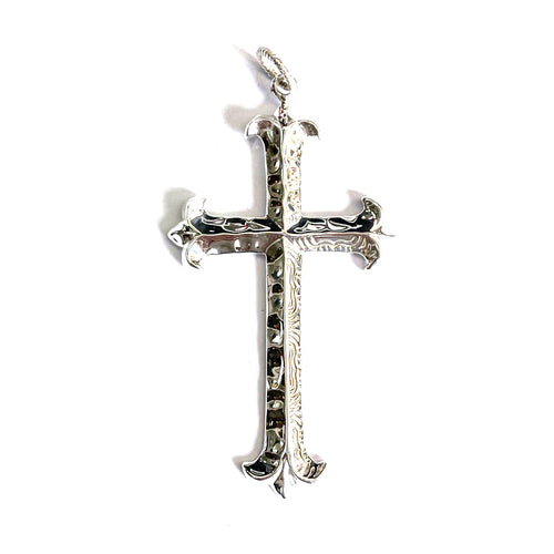 Big cross silver pendant
