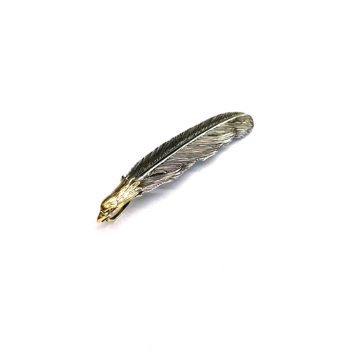 Bird silver feather pendant