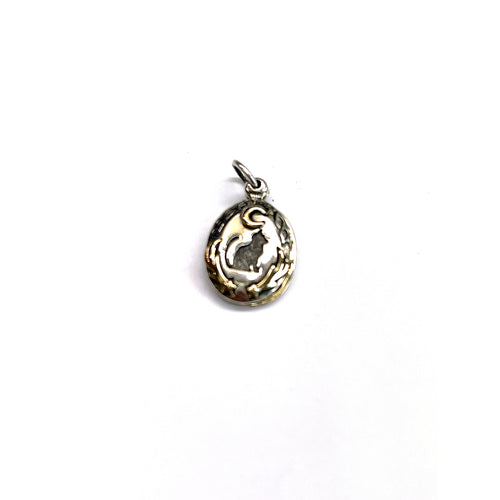 Cat silver pendant