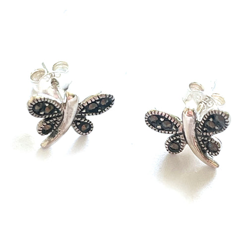 Dragon fly studs silver earring