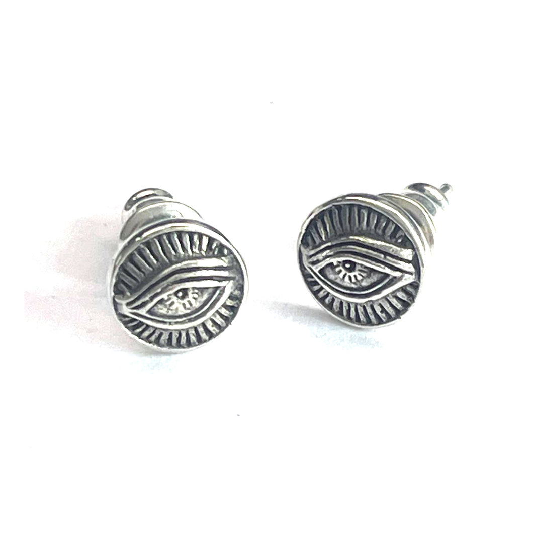 Eye silver earring