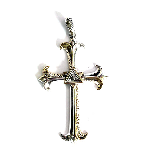 Freemasonry  silver cross pendant