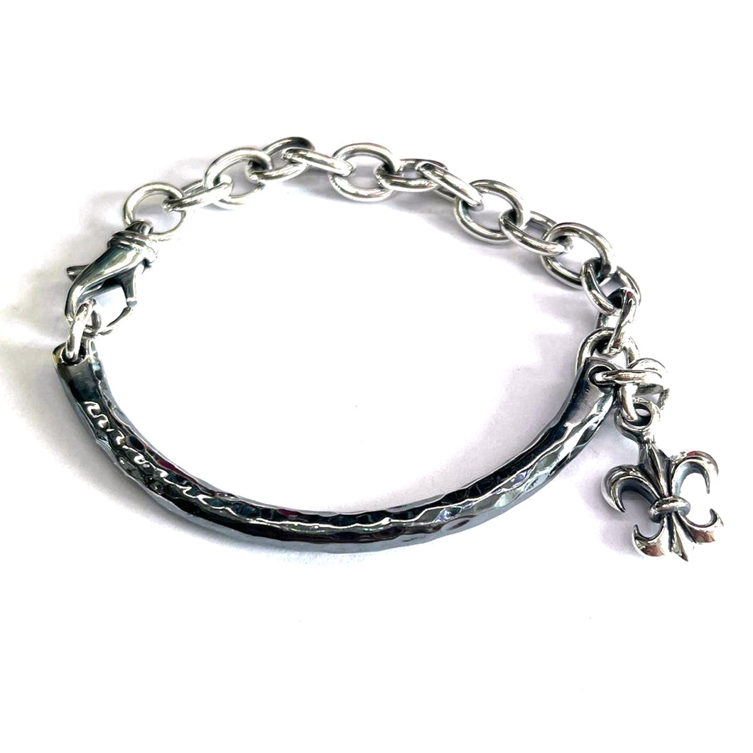 Hummer silver bracelet with  scout & oxidizing