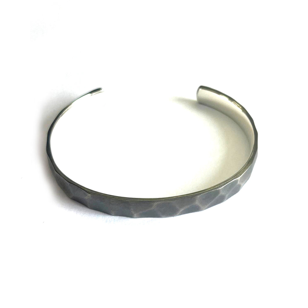 New Hummer silver oxidize bangle