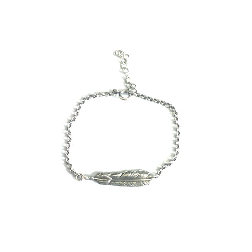 New feather silver bracelet