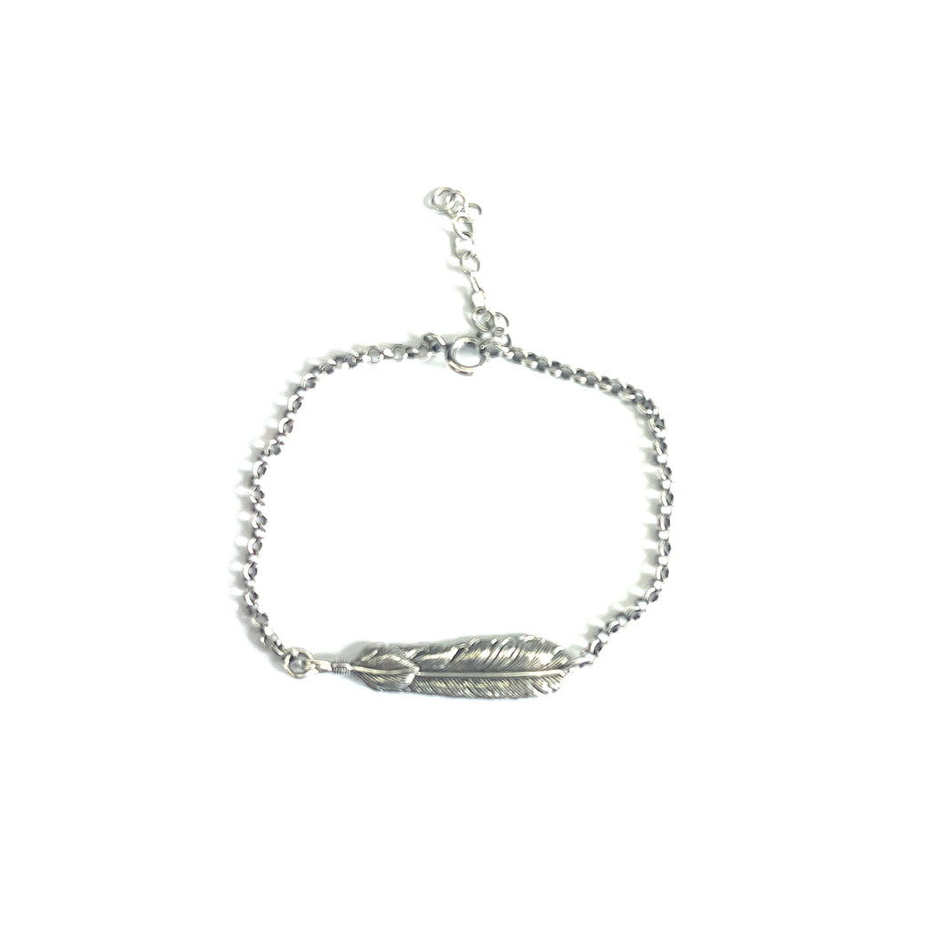 New feather silver bracelet