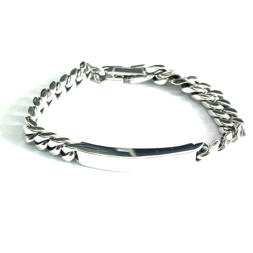 Plain silver bracelet