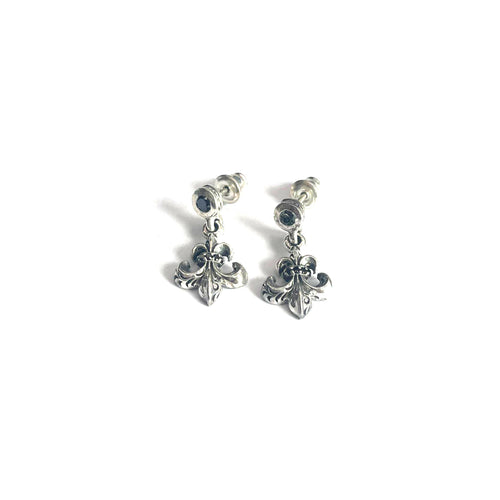 Scout silver studs earring with black stone