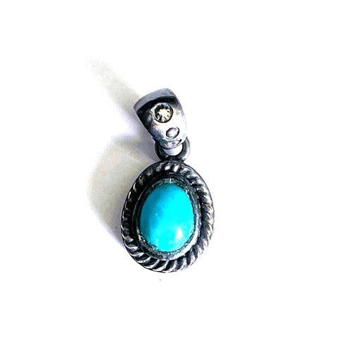Small Turquoise silver pendant
