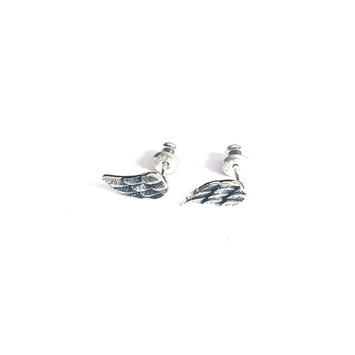 Small wing silver earring