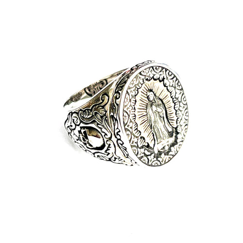 The Virgin Mary silver ring