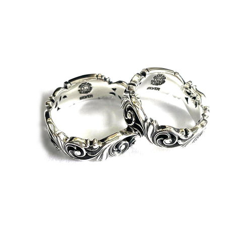 Totem silver couple ring