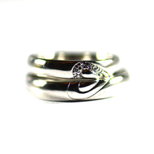 2 hearts become 1 silver couple ring