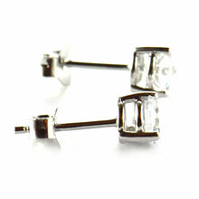 3 claws silver studs earring with 5mm CZ