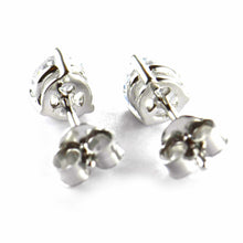 3 claws silver studs earring with 5mm CZ