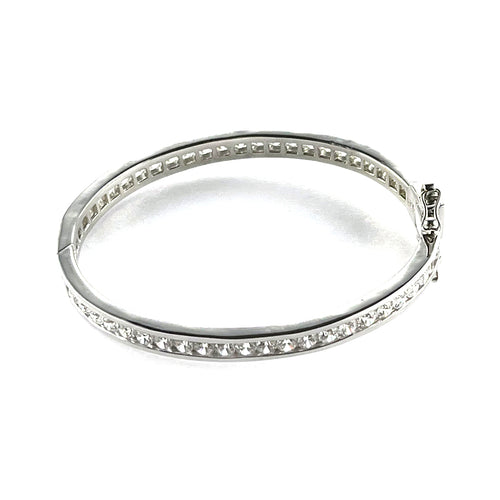 3mm CZ silver bangle