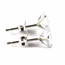 5mm CZ silver stud earring