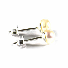 6mm pearl silver earring