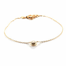 7mm CZ silver necklace with pink gold plating