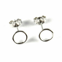 8mm circle pattern studs earring