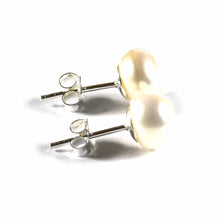 8mm pearl silver earring