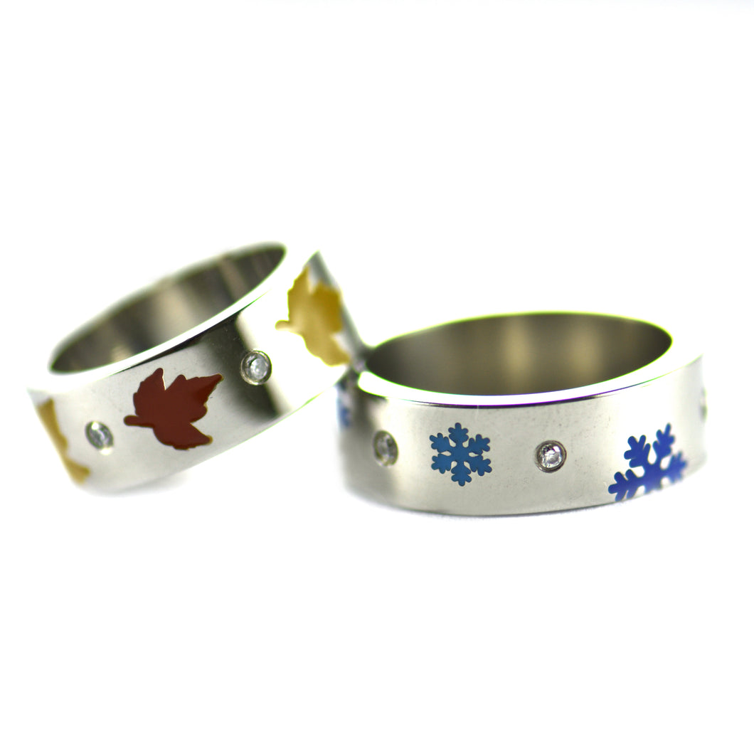 Autumn & Winter stainless steel couple ring
