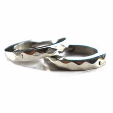 Diamond cut circle stainless steel earring 2mm X 9mm
