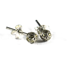 4mm Ball silver studs silver earring with marcasite