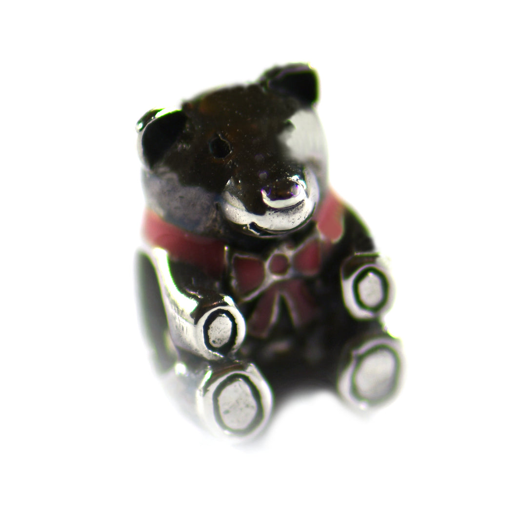 Bear silver beads