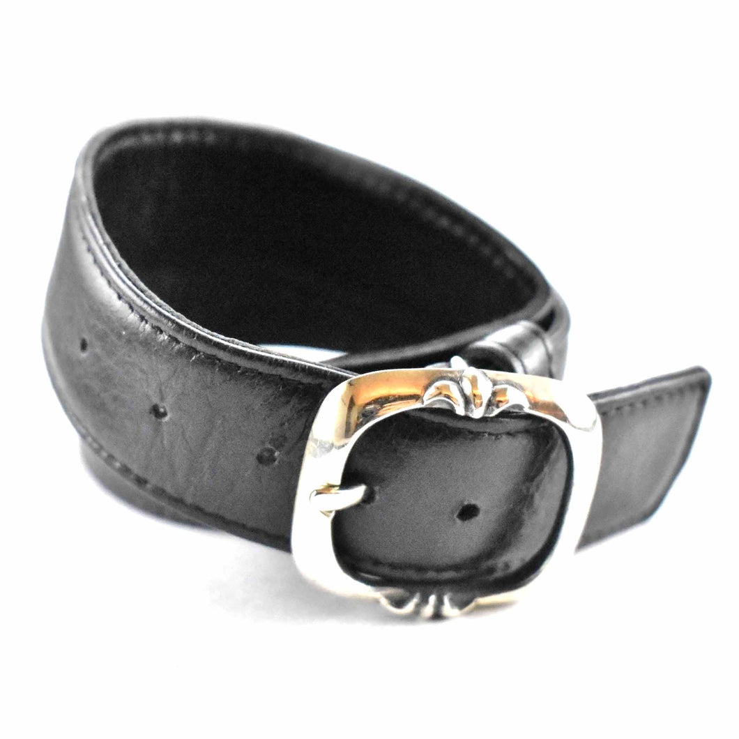 Belt style with leather silver bracelet
