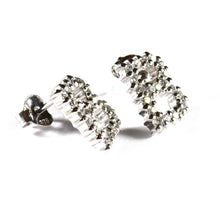 Big B silver earring