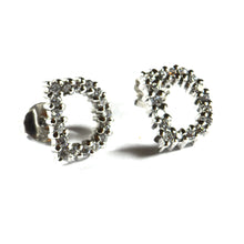Big D silver earring