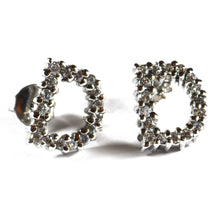 Big D silver earring