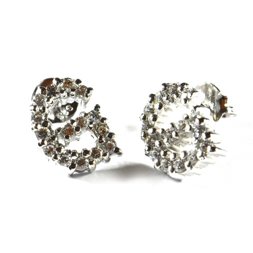 Big G silver earring