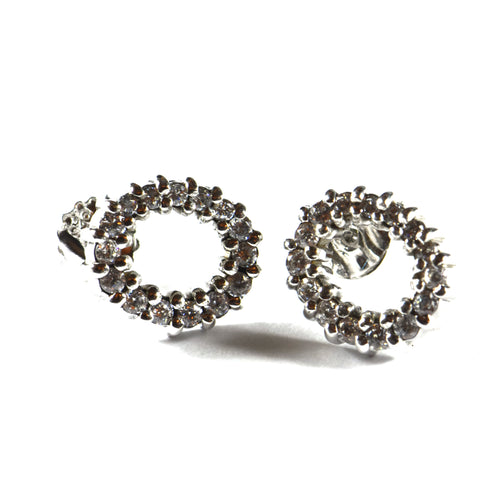 Big O silver earring