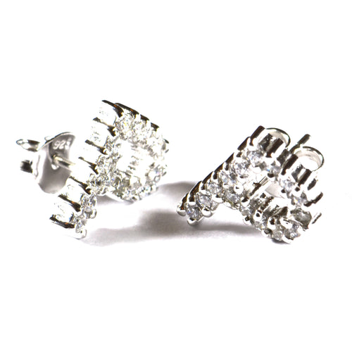 Big P silver earring