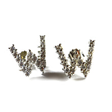 Big W silver earring