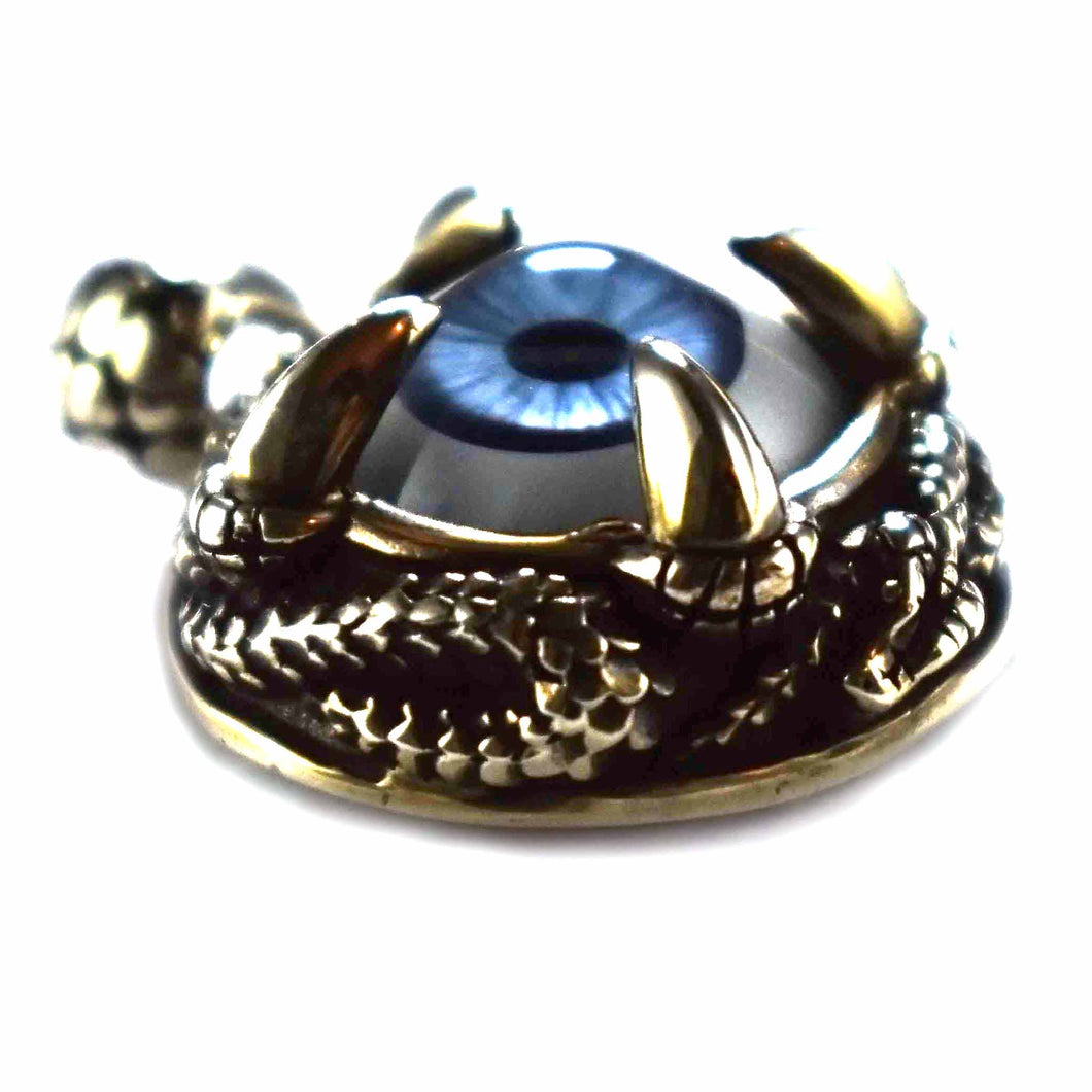Big blue eye silver pendant